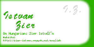 istvan zier business card